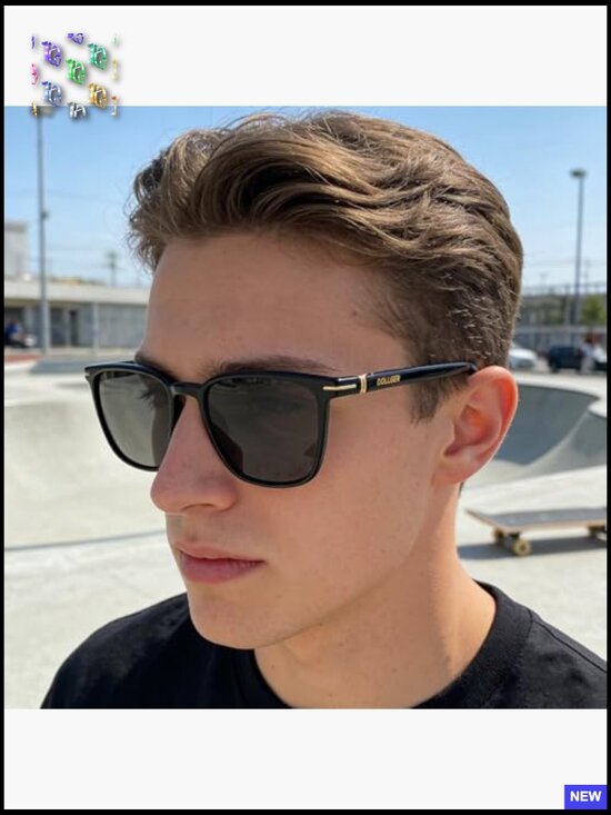 Retro Square Polarized Sunglasses UV400 Protection Lightweight TR Frame Acetate main image 6